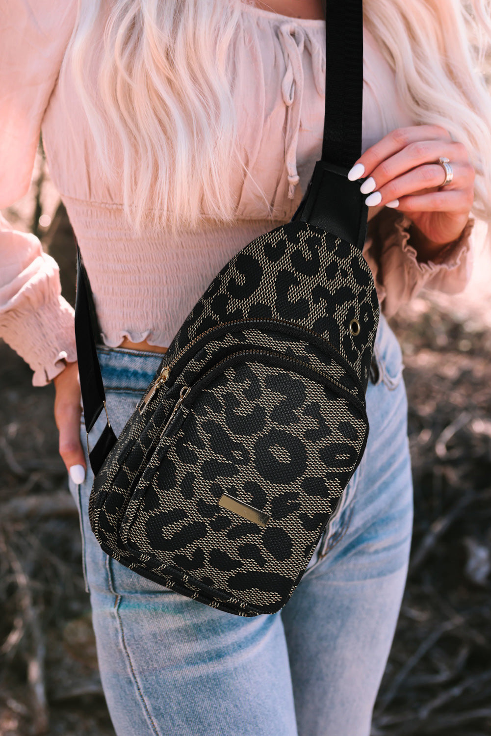 Leopard Print PU Sling Bag RS Boutique